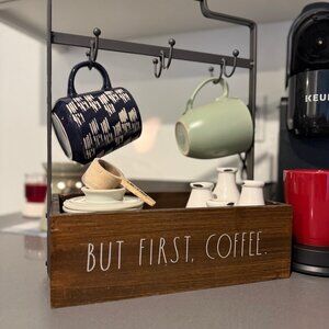 Rae Dunn Coffee Mug Holder – 6-Hook Coffee Mug Rack with Rustic Style